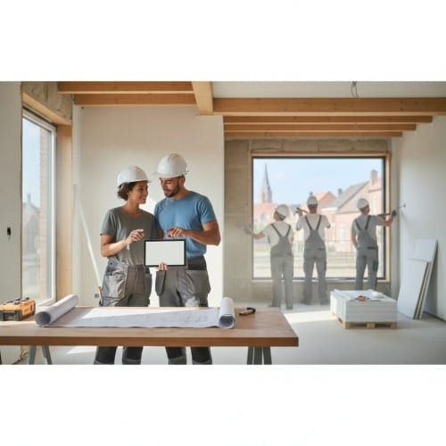 Illustration : prêt travaux belgique